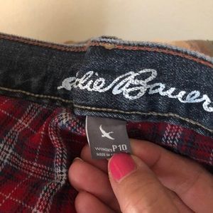 Eddie Bauer Jean lined with flannel.